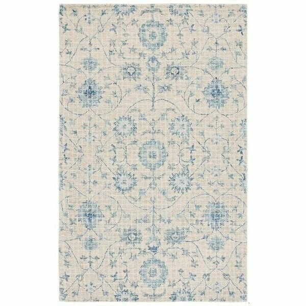 8 x 10 ft. Blossom Hand-Tufted Rectangle Rug Silver & Blue